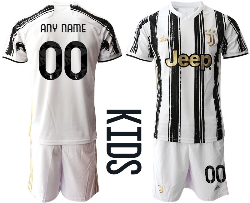 Youth 2020-2021 club Juventus home customized white Soccer Jerseys->customized soccer jersey->Custom Jersey